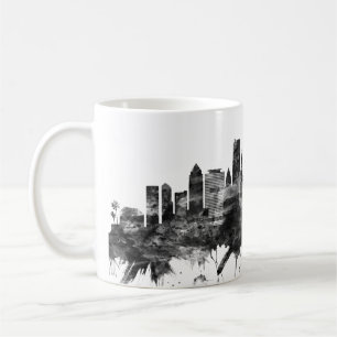 Caneca De Café Miami Florida Skyline BW