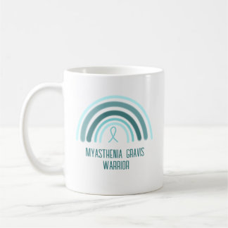 Caneca De Café Miastenia Gravis Warrior Rainbow e Ribbon