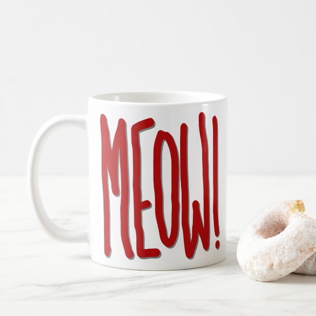 Caneca De Café Miau! (Com Donut)