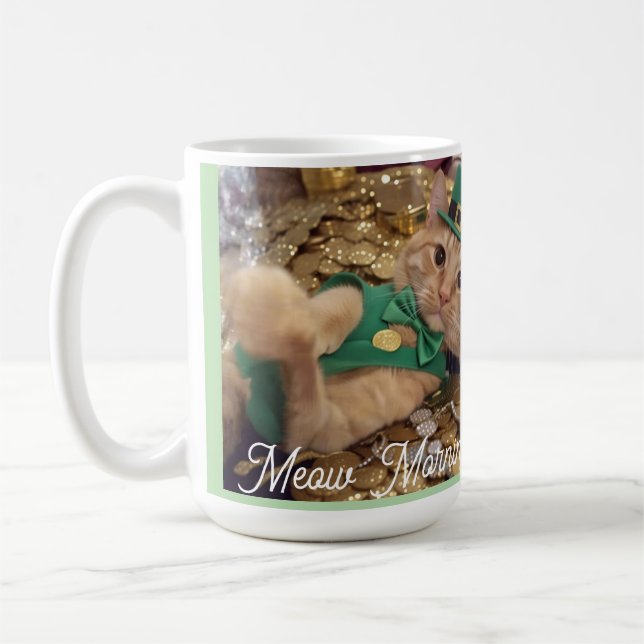 Caneca De Café Miau Manhã , foto,texto, texto de trás, Foto de Ga (Esquerda)