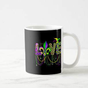 Caneca De Café Miçangas De Mardi Gras Para Mulheres Engraçado Par