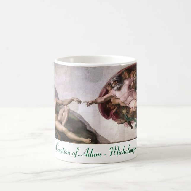 Caneca De Café Michelangelo A Criação de Adam Mug (Centro)