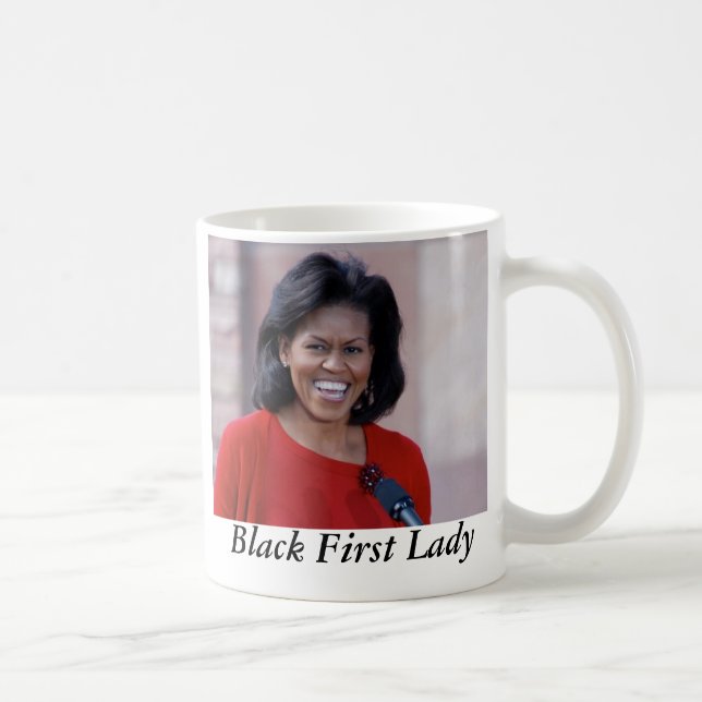 Caneca De Café Michelle obama, primeira senhora do preto (Direita)