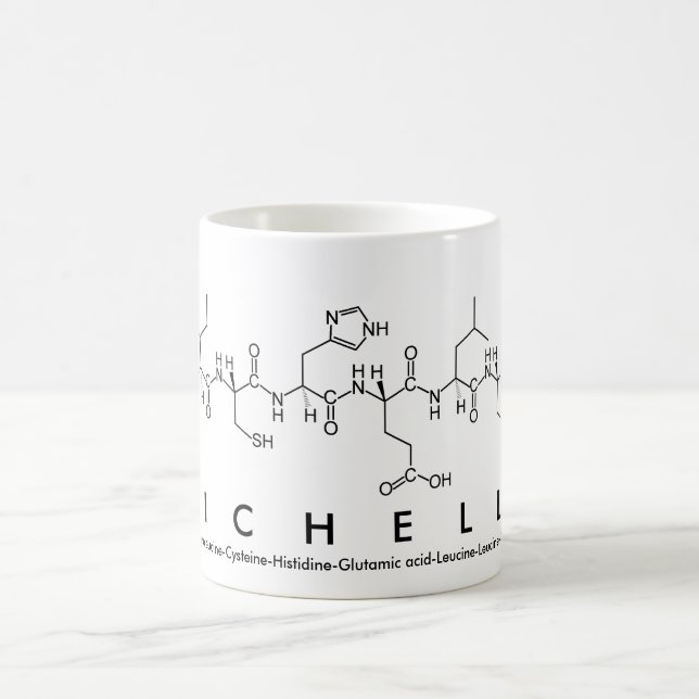 Caneca De Café Michelle peptide name mug (Centro)