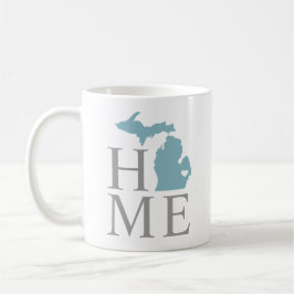 Caneca De Café Michigan Home Blue Cinza City Heart