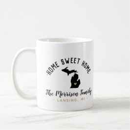 Caneca De Café Michigan Home Sweet Home Family Monograma Mug
