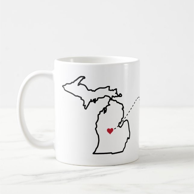 Caneca De Café Michigan to Tennessee - Heart2Heart Coffee Mug (Esquerda)