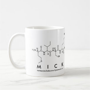 Caneca De Café Mick peptide name mug