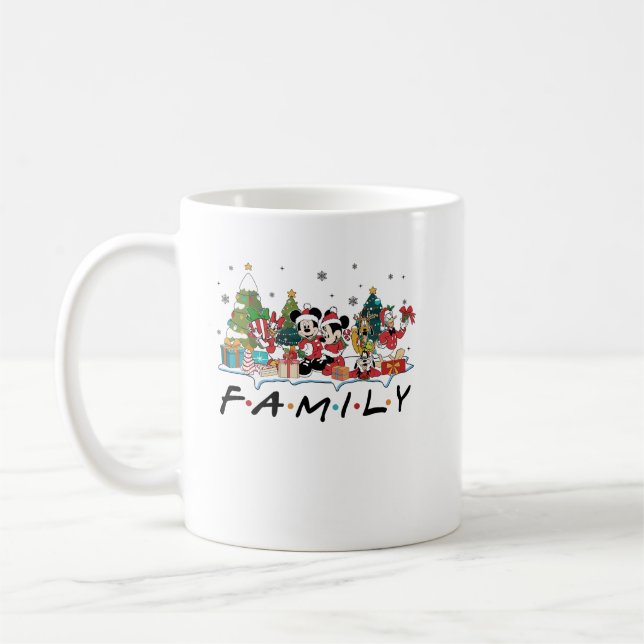 Caneca De Café mickey da família e natal de amigo (Esquerda)