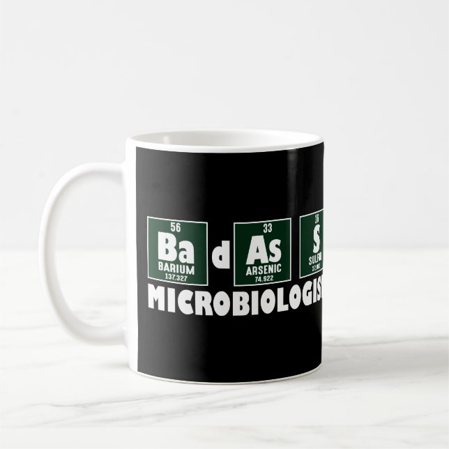 Caneca De Café Microbiólogo Engraçado Badass (Esquerda)