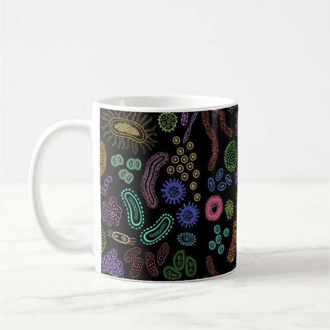 Caneca De Café Micróbios (Esquerda)