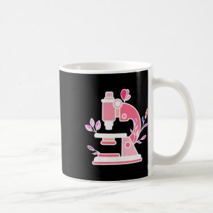 Caneca De Café Microscópio Floral de Laboratório de Ciências Biól