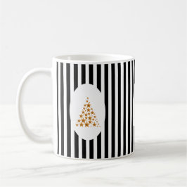 Caneca De Café Mid century christmas tree with Golden star
