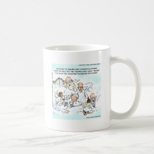 Caneca De Café Mídia Social Divina Engraçada (Direita)