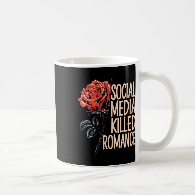 Caneca De Café Mídia Social Matou Romance Meme Namorados Vermelho (Direita)
