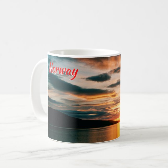Caneca De Café Midnight Sun, Noruega norte (Frente Esquerda)