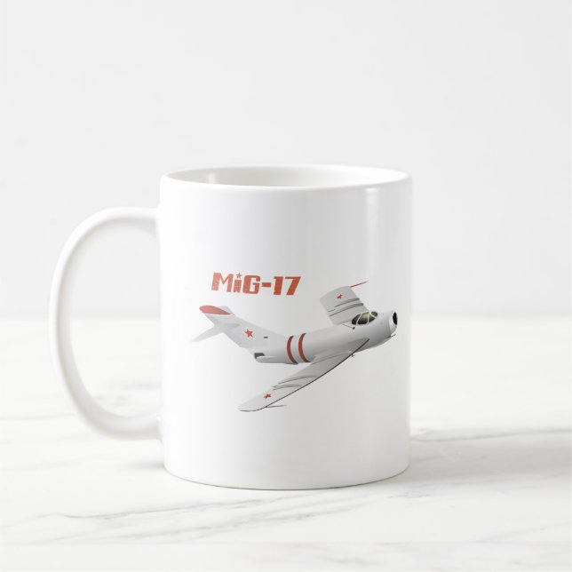 Caneca De Café MiG-17 Jet Fighter soviético (Esquerda)