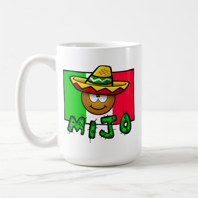 Caneca De Café Mijo - Garoto Mexicano Bonito Vestindo Sombrero (Esquerda)