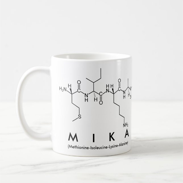Caneca De Café Mika peptide name mug (Esquerda)