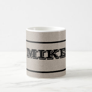 Caneca De Café Mike Beige Mug