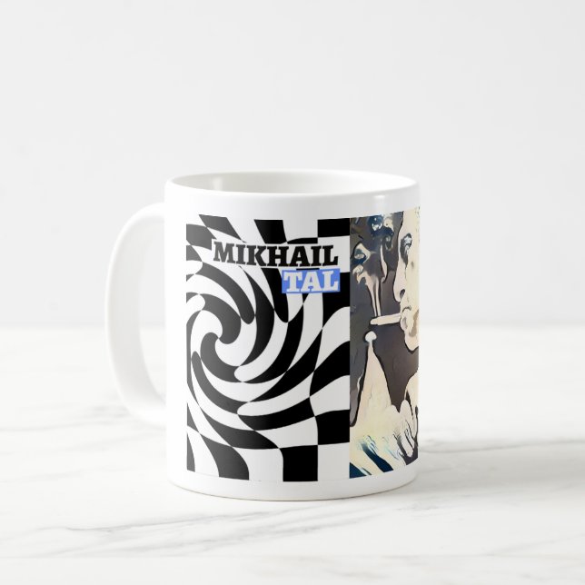 Caneca De Café Mikhail Tal Chess (Frente Esquerda)