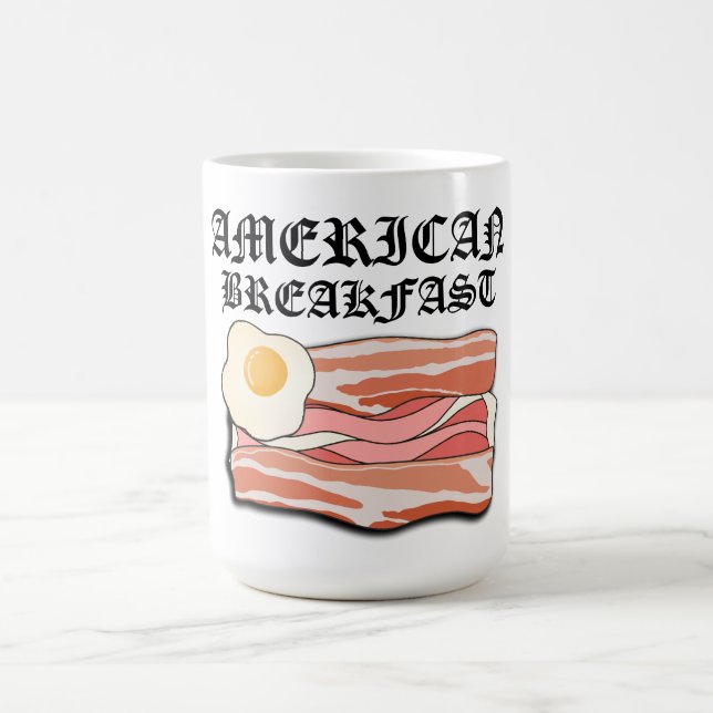 Caneca De Café Mikitiez american café da manhã bacon ovo july pic (Centro)