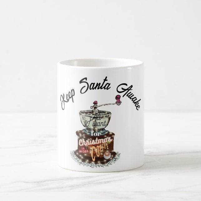 Caneca De Café Mikitiez café, natal, citando cafeína fofa (Centro)