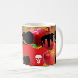 Caneca De Café Mikitiez caveira vermelha maçã tóxica vegana verão