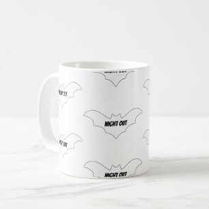 Caneca De Café Mikitiez groovls morcegam feriado noturno do morce