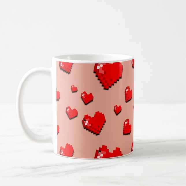 Caneca De Café Mikitiez pink coração selflove june gemini (Esquerda)