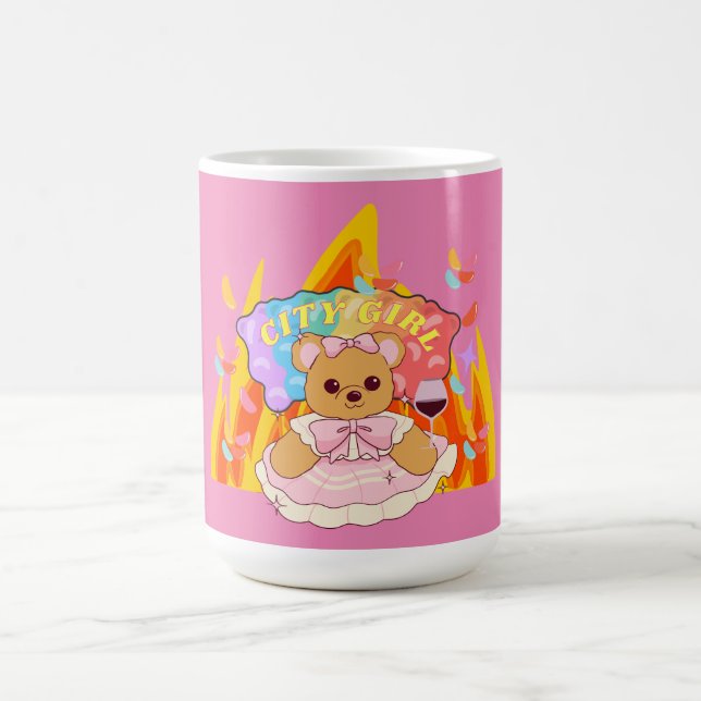 Caneca De Café Mikitiez Summer Teddy Ursinho Gelely (Centro)
