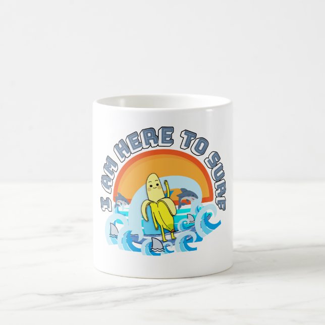 Caneca De Café Mikitiez Summer windsurf bananasplit icecream (Centro)