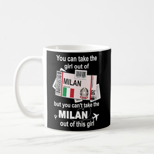 Caneca De Café Milan Boembarque Pass Milan Girl Milan (Esquerda)