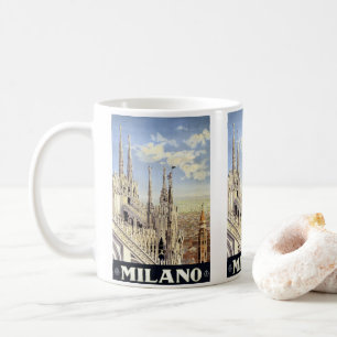 Caneca De Café Milão Itália Catedral Gótica Duomo Viagem Antiga