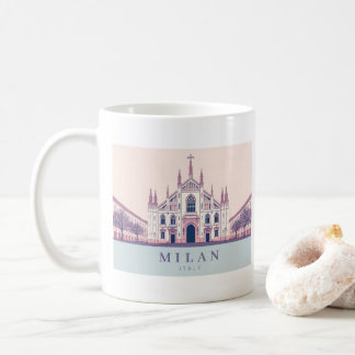 Caneca De Café Milão Itália Duomo di Milano Pastel Viagem