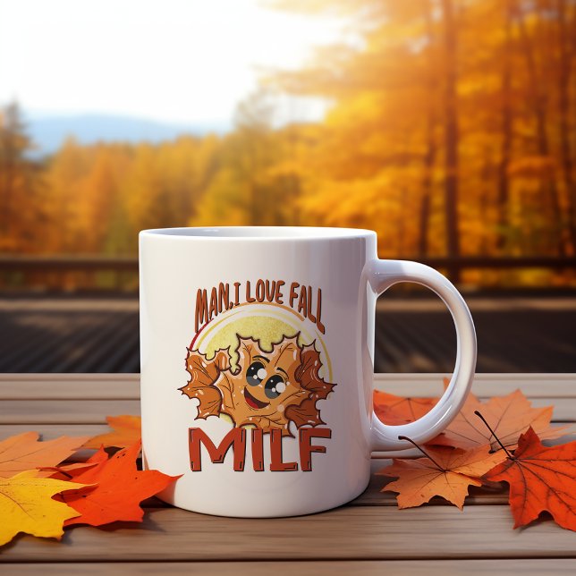 Caneca De Café Milf, Cara, Eu Adoro Cair, Autumn Lover Orange Coz (Criador carregado)