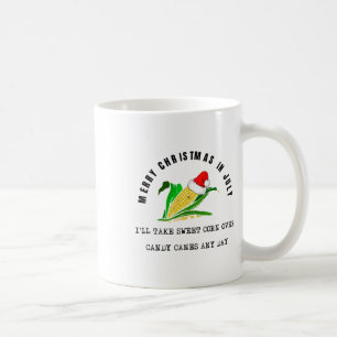 Caneca De Café Milho Doce Engraçado Sobre Bengalas de Açúcar Nata