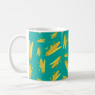Caneca De Café Milho No Padrão De Cob
