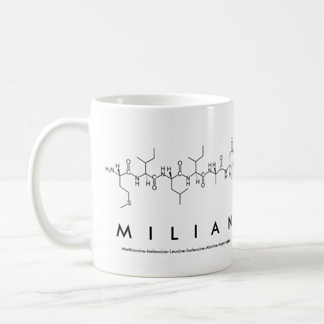 Caneca De Café Milian peptide name mug (Esquerda)