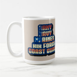 CANECA DE CAFÉ MILITAR DOS EUA - OBRIGADO