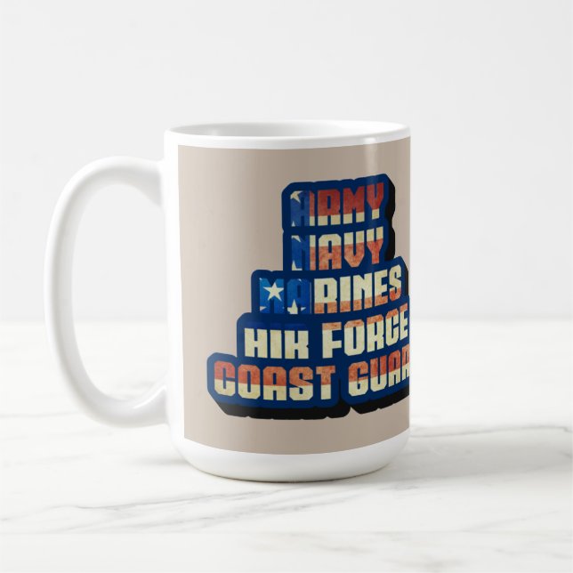 CANECA DE CAFÉ MILITAR DOS EUA - OBRIGADO (Esquerda)