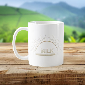 Caneca De Café Milk Good Day Neutral Minimal Mug