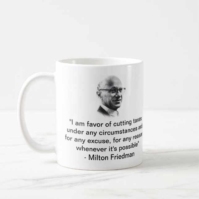 Caneca De Café Milton Friedman Cortou Impostos Café Mug (Esquerda)