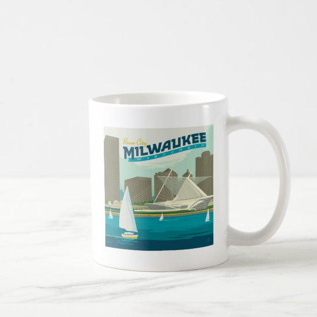 Caneca De Café Milwaukee Wisconsin Harbor | Brew City (Direita)