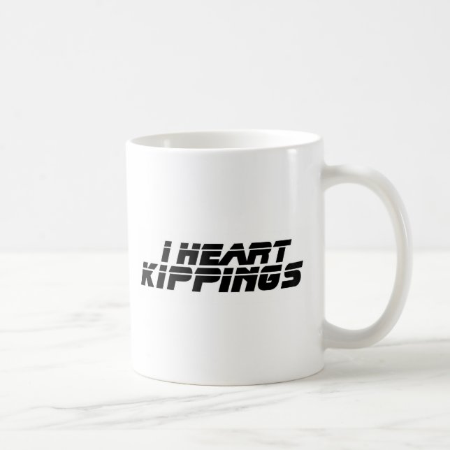 Caneca De Café Mim coração Kippings, faz você? (Direita)