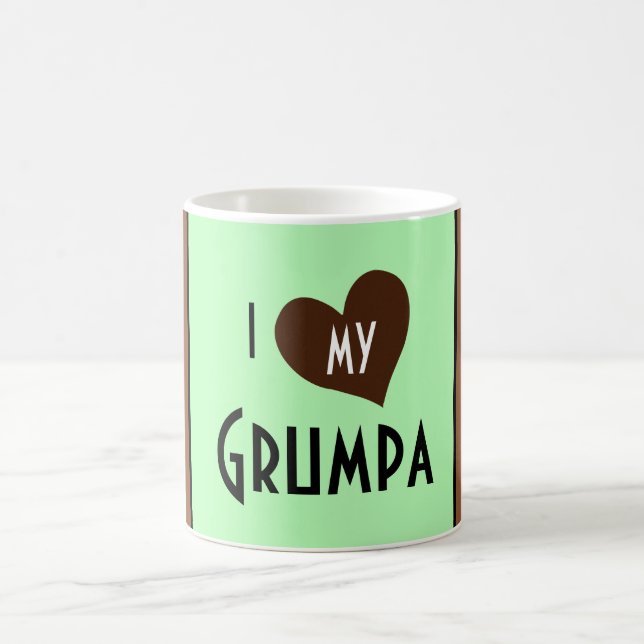 Caneca De Café Mim coração meu Grumpa (Centro)