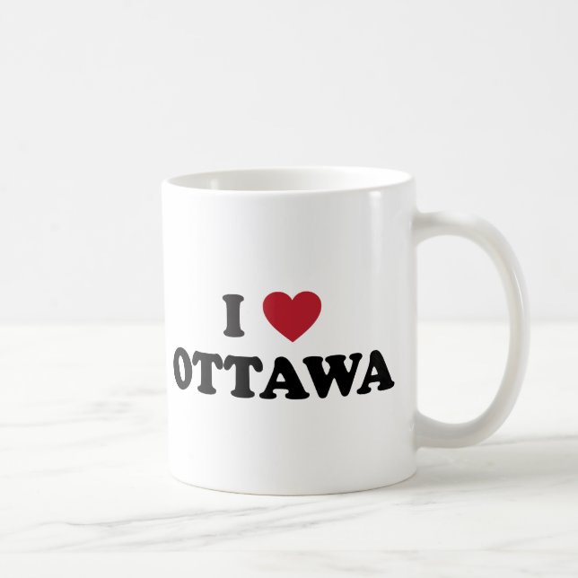 Caneca De Café Mim coração Ottawa Canadá (Direita)