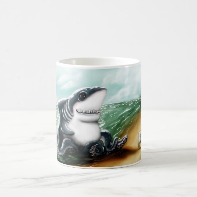 Caneca De Café Mim coração você Sharktopus (Centro)