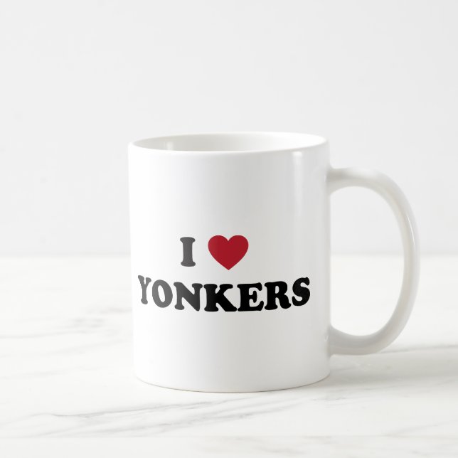 Caneca De Café Mim coração Yonkers New York (Direita)