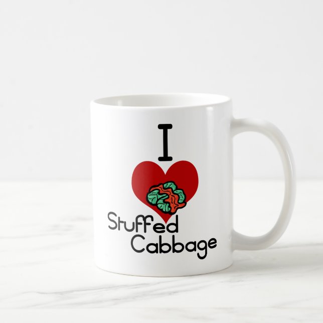 Caneca De Café Mim couve enchida do amor-coração (Direita)